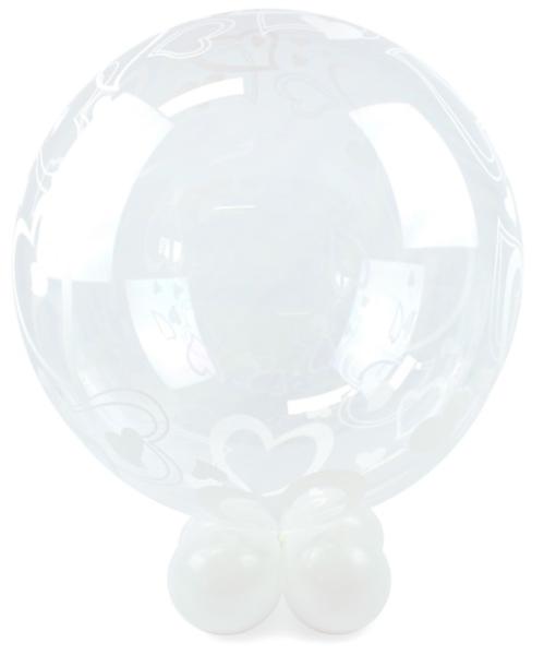 Crystal Globe Herz transparent pre-stretched - kugelrund 60 cm ungefüllt