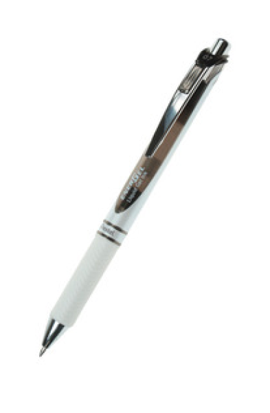 EnerGel Roller Xm - 0.7mm - pearl white - black - schwarz