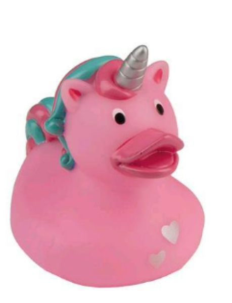 Bade Ente - 9cm - pink - Einhorn