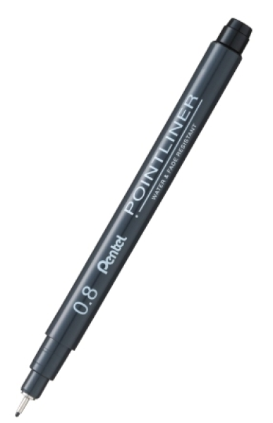 POINTLINER Fineliner 0.8 mm - schwarz