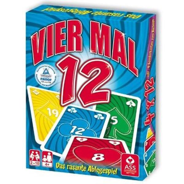 Kartenspiel - Vier mal 12 - Das rasante Ablegespiel