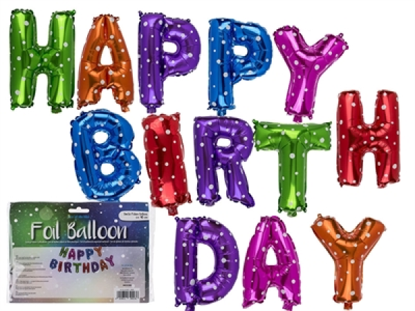 Folien - Ballonset - Happy Birthday - bunt