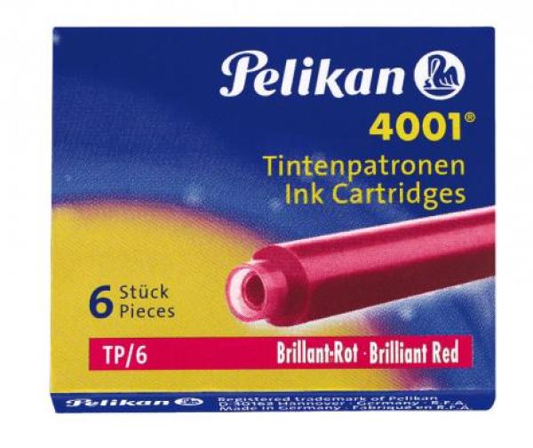 Pelikan Tintenpatrone 4001 TP/6 - brillant-rot