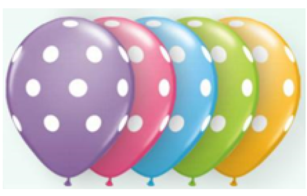 Polka Big Dots - New Special Assortment - Ballon 30 cm - 1 Beutel - 5 Stück