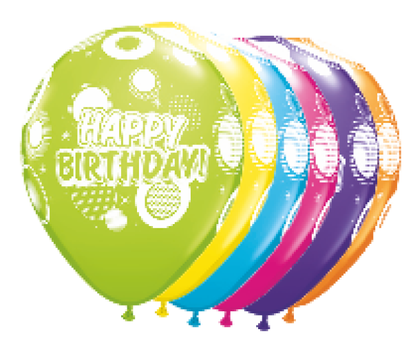Birthday Sparkling Balloons Dots and Glitz - Ballon 30 cm - 1 Beutel - 5 Stück 