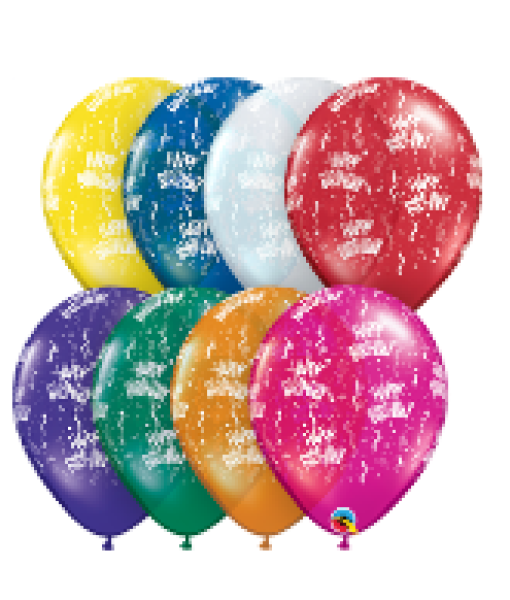 Happy Birtdhay bunt - Ballon 30 cm - 1 Beutel - 5 Stück