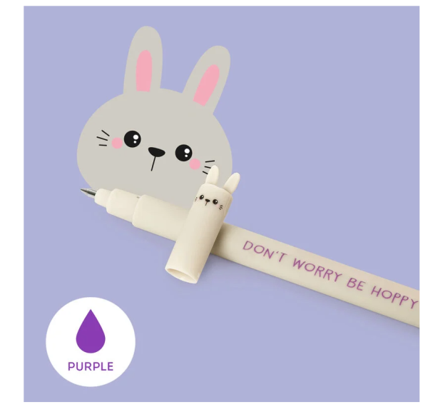 Löschbarer Gelstift - Bunny - Tinte violett