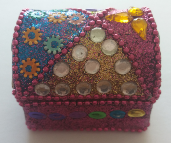 Schmuckbox klein im Oriental Style - pink 002