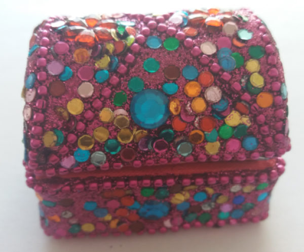 Schmuckbox klein im Oriental Style - pink 003