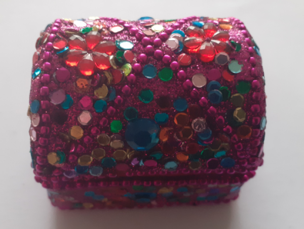 Schmuckbox klein im Oriental Style - pink 003