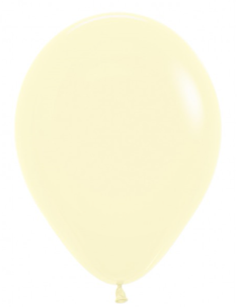 Ballon 30 cm - Pastel Matte Yellow - 620 - 1 Beutel - 5 Stück