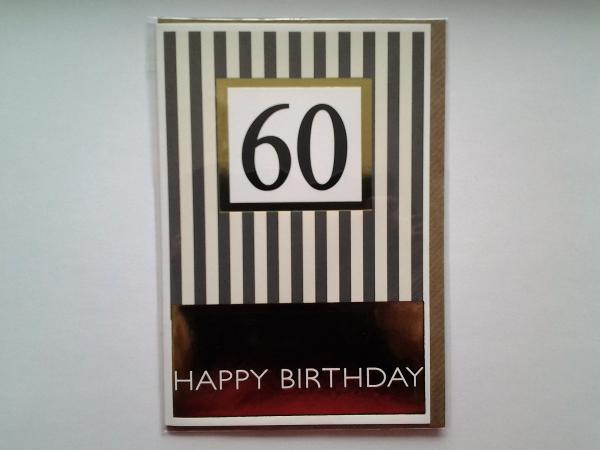 60. Geburtstag - Doppelkarte A6 mit Couvert