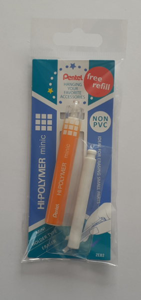 Radierstift Clic Eraser minic - orange + 1 Ersatz Eraser