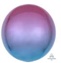 Ombre Orbz - metallic purple und blue - Folienballon 40 cm - ungefüllt