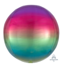 Ombre Orbz - metallic rainbow - Folienballon 40 cm - ungefüllt