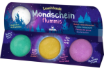 Leuchtende Mondscheinflummis 3er Set lila - gelb - grün