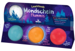 Leuchtende Mondscheinflummis 3er Set rot - blau - orange