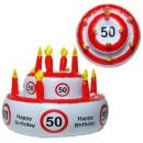 Aufblasbare Geburtstagstorte 50er