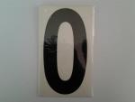 Klebe Zahl "0" für Verkehrstafel 14cm schwarz