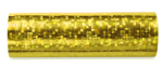 Luftschlange 3.8 m - Hologramm Glitzer - metallic gold