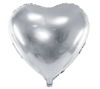 Herz - silber - Folienballon 45 cm ungefüllt