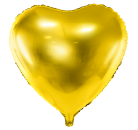 Herz - gold - Folienballon 45 cm ungefüllt